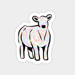 Rainbow Tie Dye Cow Silhouette  - NOT FOR RESALE WITHOUT PERMISSION Sticker